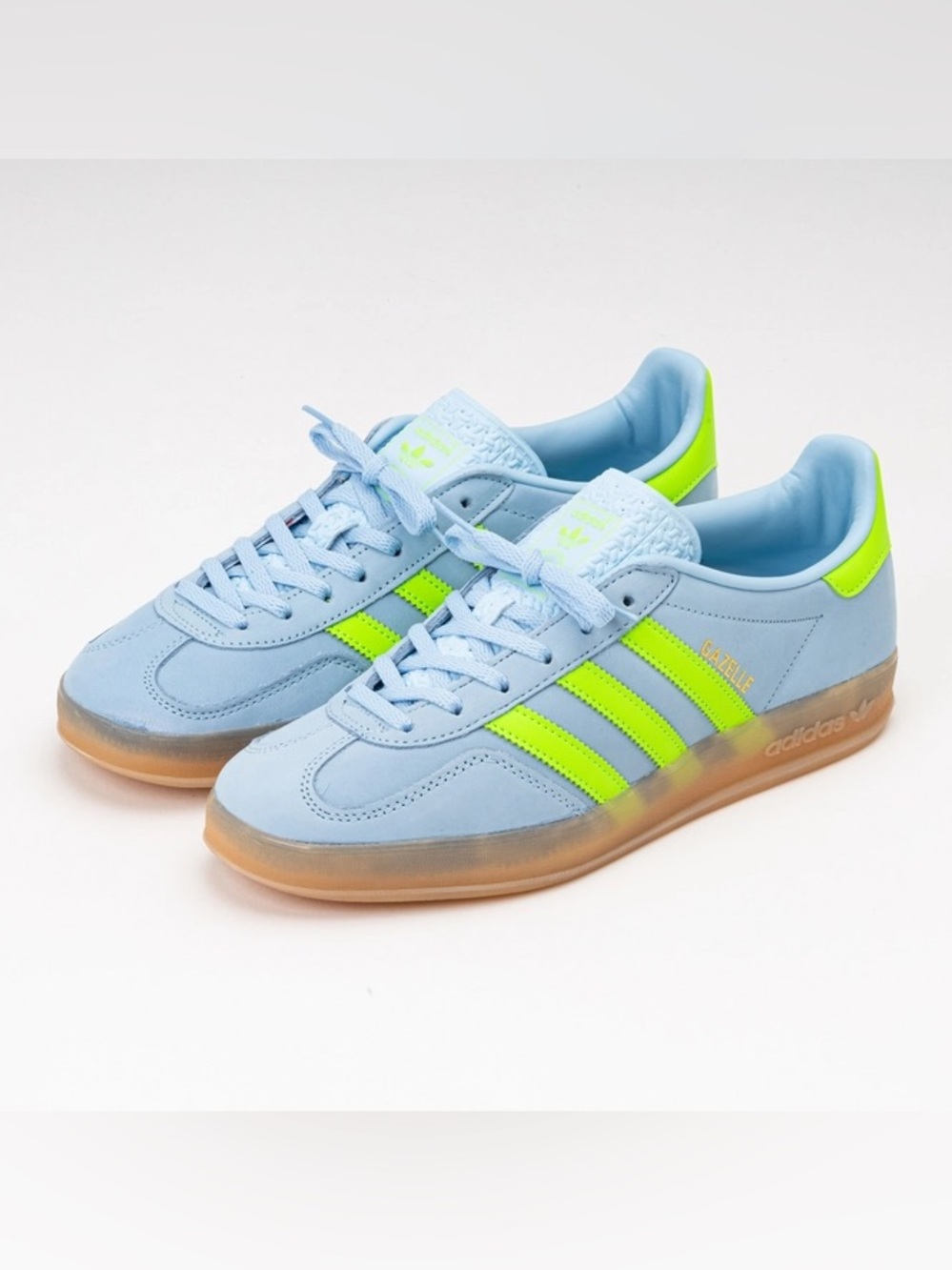 Adidas Gazelle indoor clear sky blue solar green sneakers - Picture 8 of 8